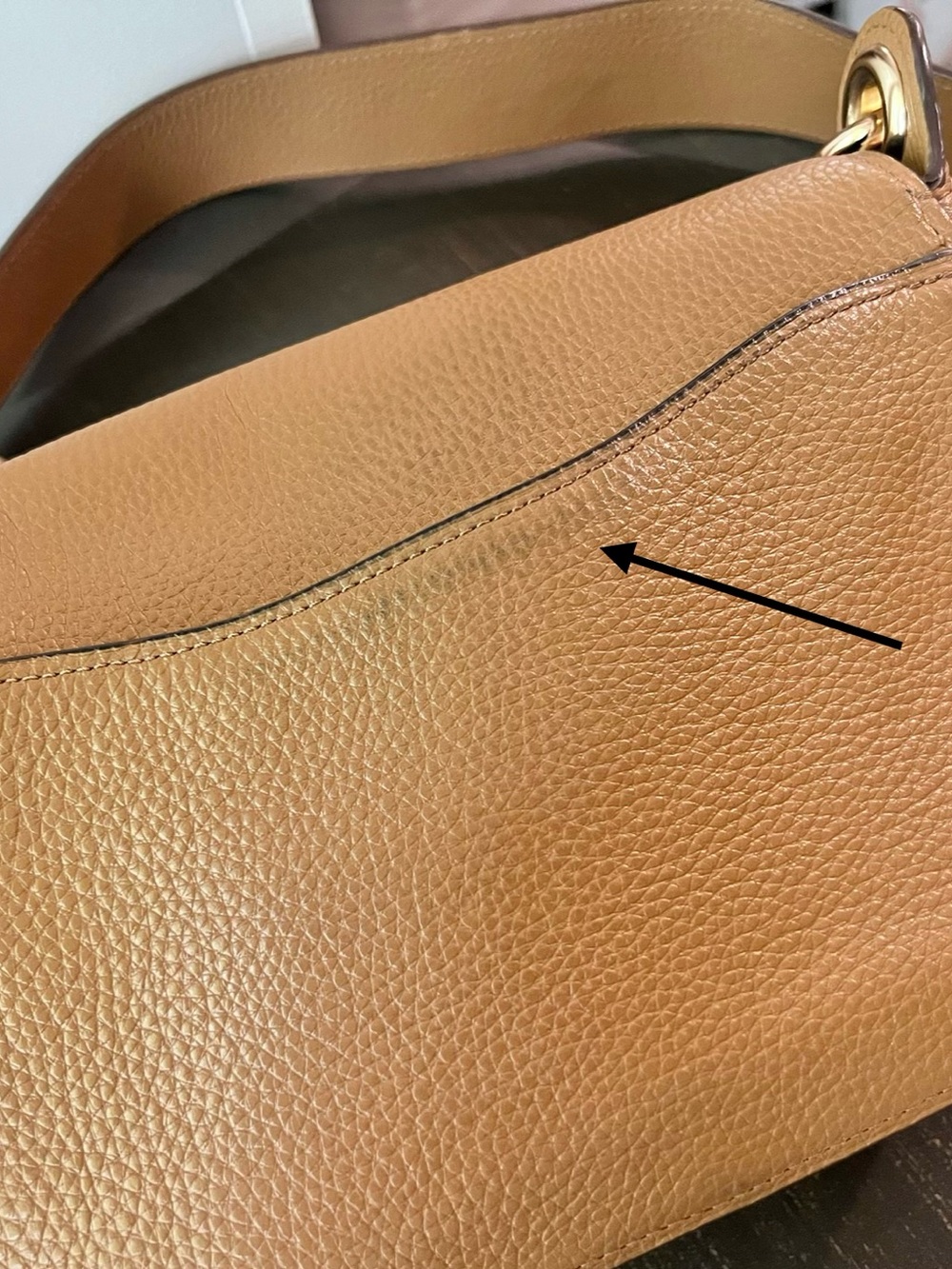 Coach Small Jes Messenger Pebbled Leather Crossbody Flap Bag Tan Light Saddle - Picture 7 of 8
